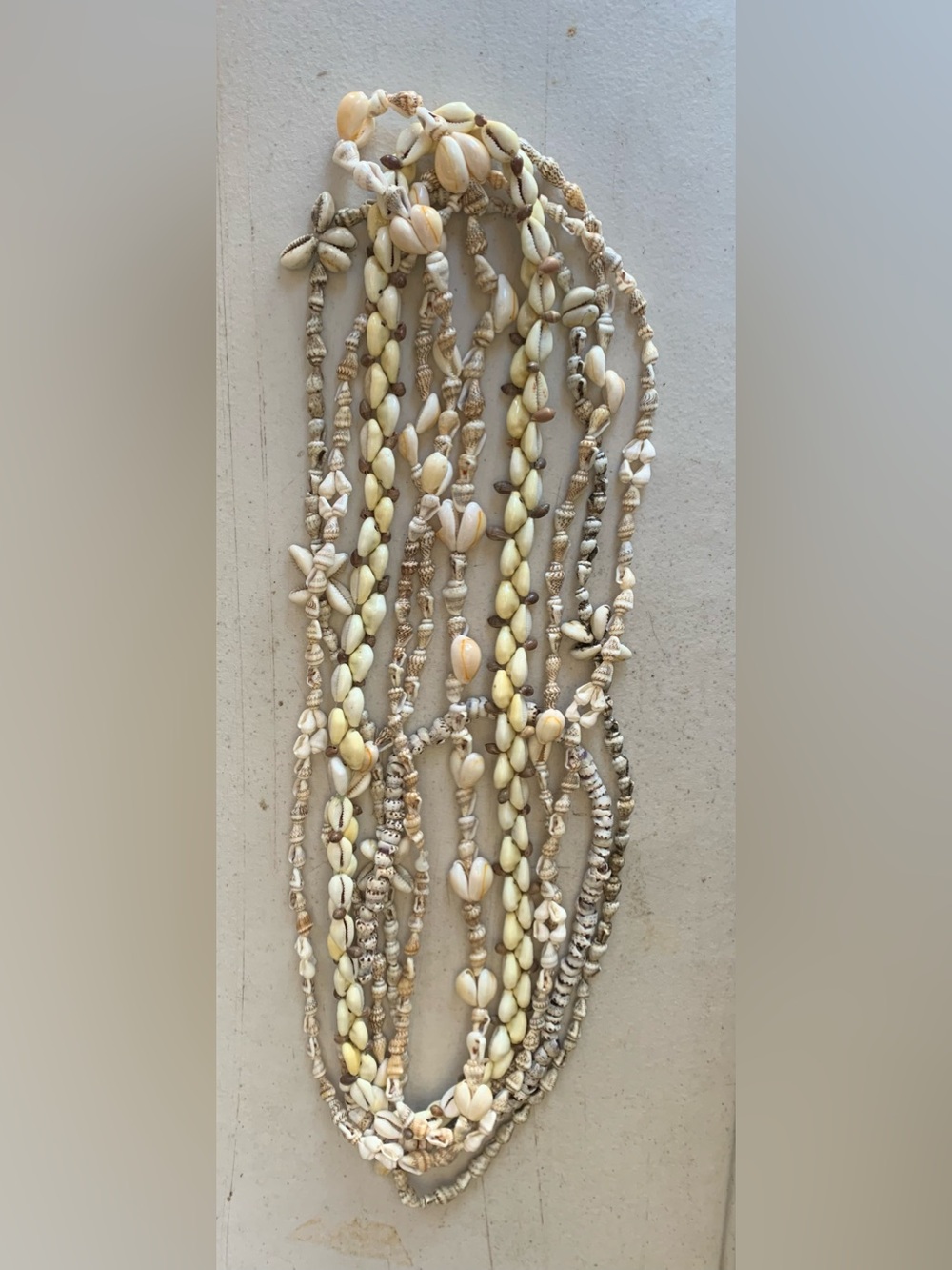 Lot of 6 Vintage Hawaiian Sea Shell & Cowrie Leis / Puka Shell Necklaces